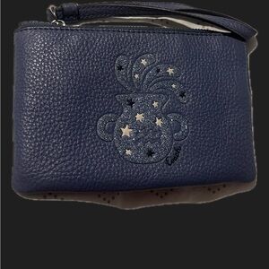 Aquarius, small mini blue coach clutch